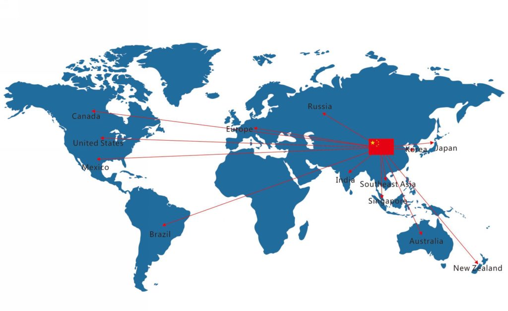International agents map
