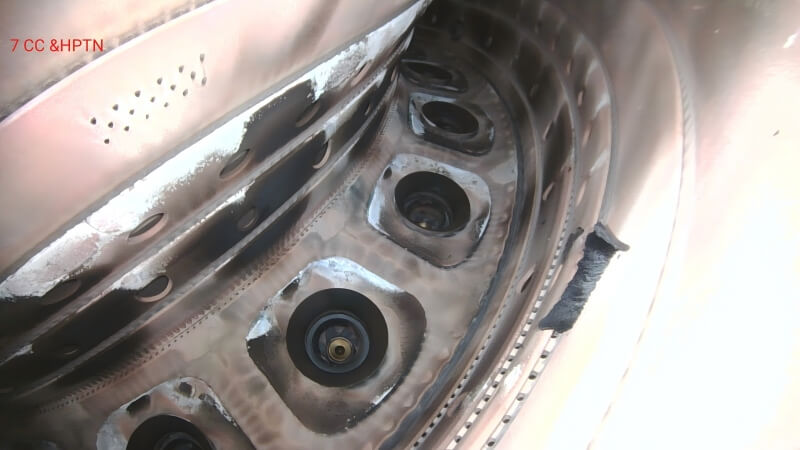 FHD crisp detailed image captured by industrial endoscope for aircraft aerospace component inspection