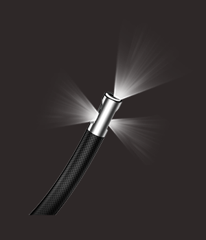 Inspeax F industrial videoscope with interchangeable forward, side and dual camera probe